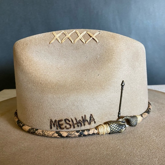 Meshika beaver felt hat, custom made by hand in California. - Picture 7 of 7